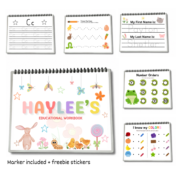Custom Educational Tracing Workbook for Children