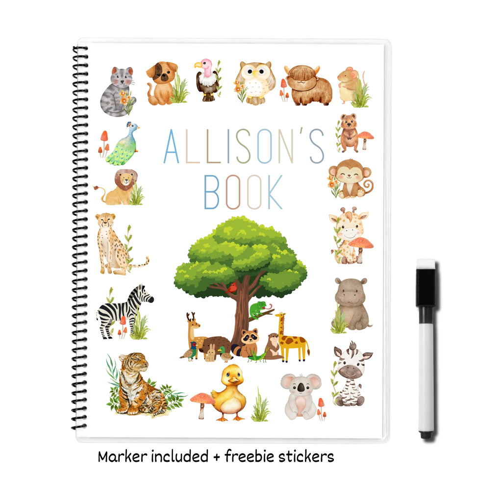 Custom Animal Alphabet Tracing Workbook