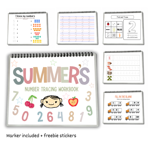 Personalized Number Tracing Workbook for Children