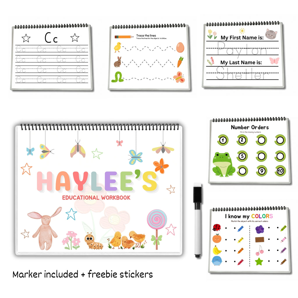 Custom Educational Tracing Workbook for Children