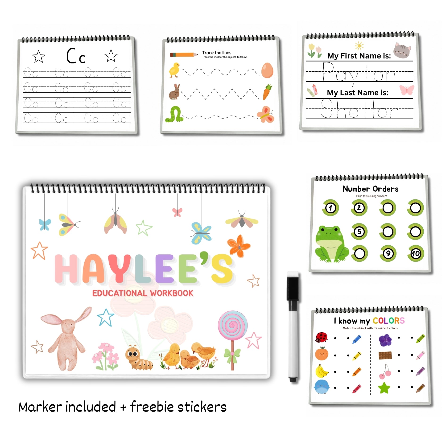 Custom Educational Tracing Workbook for Children