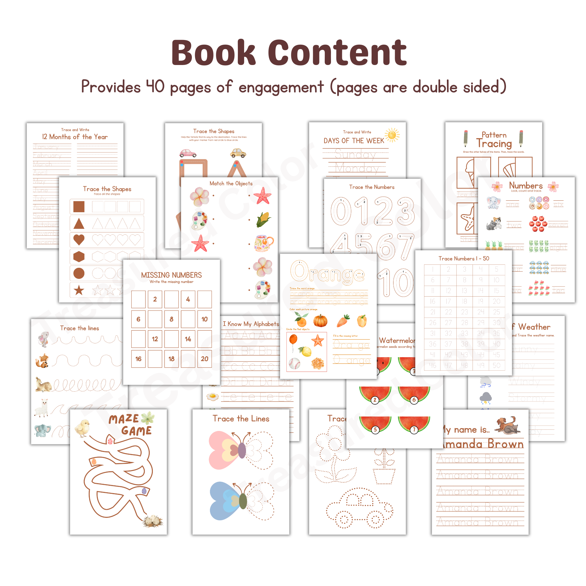 Personalized Comprehensive Tracing Workbook for Toddlers and Preschoolers