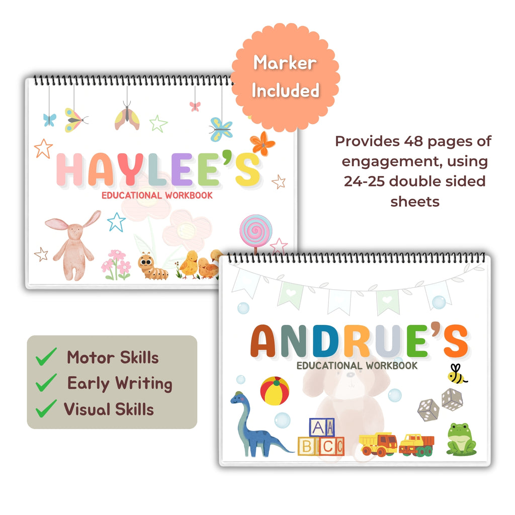 Custom Educational Tracing Workbook for Children