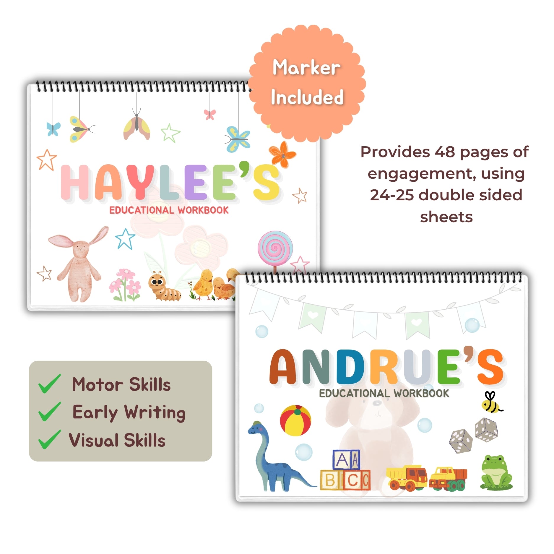 Custom Educational Tracing Workbook for Children