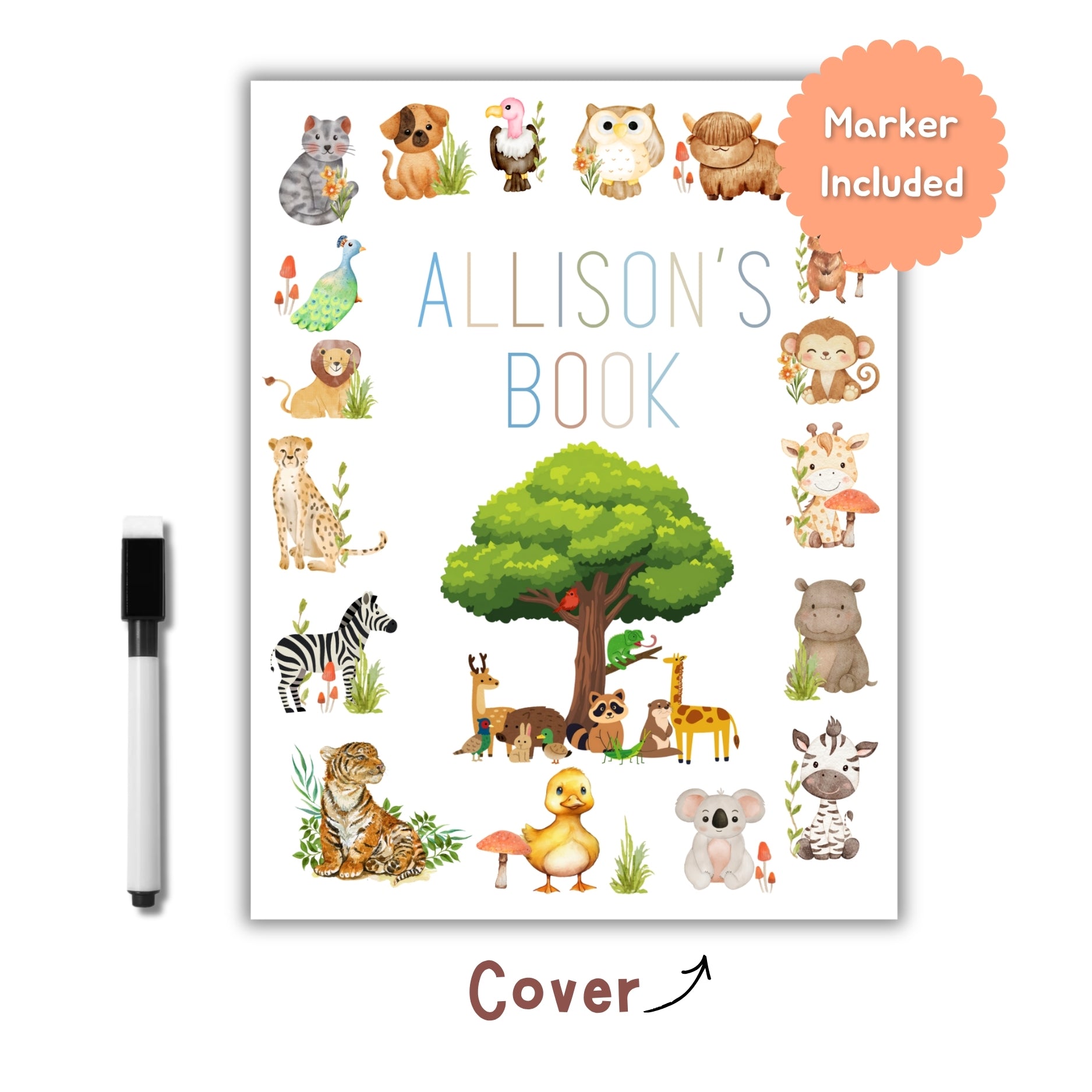 Custom Animal Alphabet Tracing Workbook