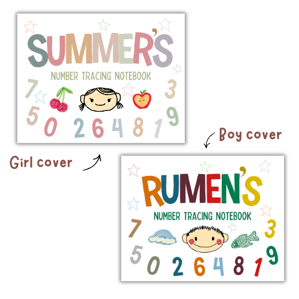 Personalized Number Tracing Workbook for Children