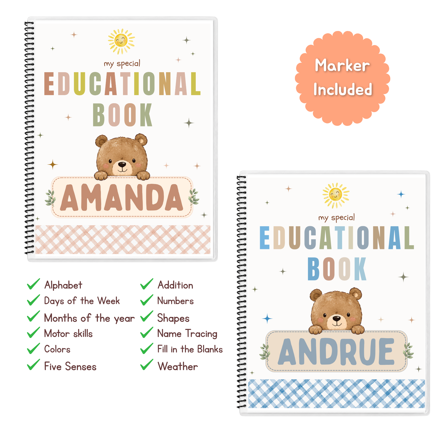 Personalized Comprehensive Tracing Workbook for Toddlers and Preschoolers