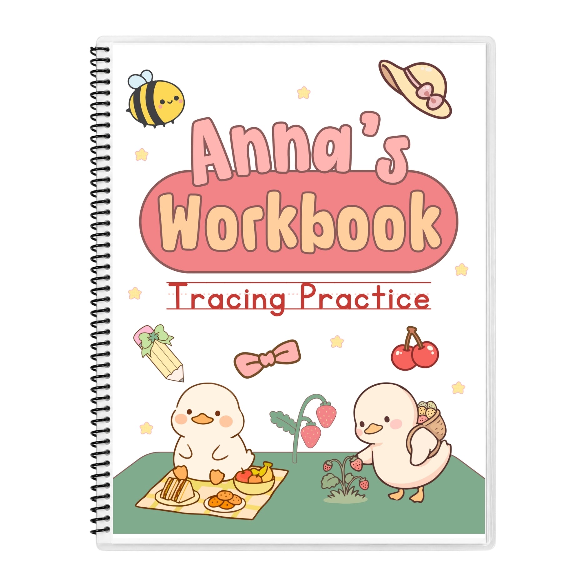 Personalized Cute Comprehensive Tracing Workbook
