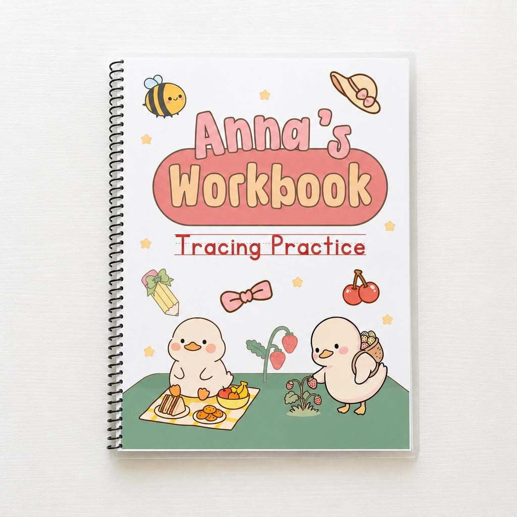 Personalized Cute Comprehensive Tracing Workbook