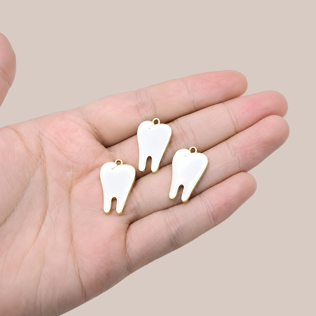 Personalized Tooth Charm Pendant Keychain