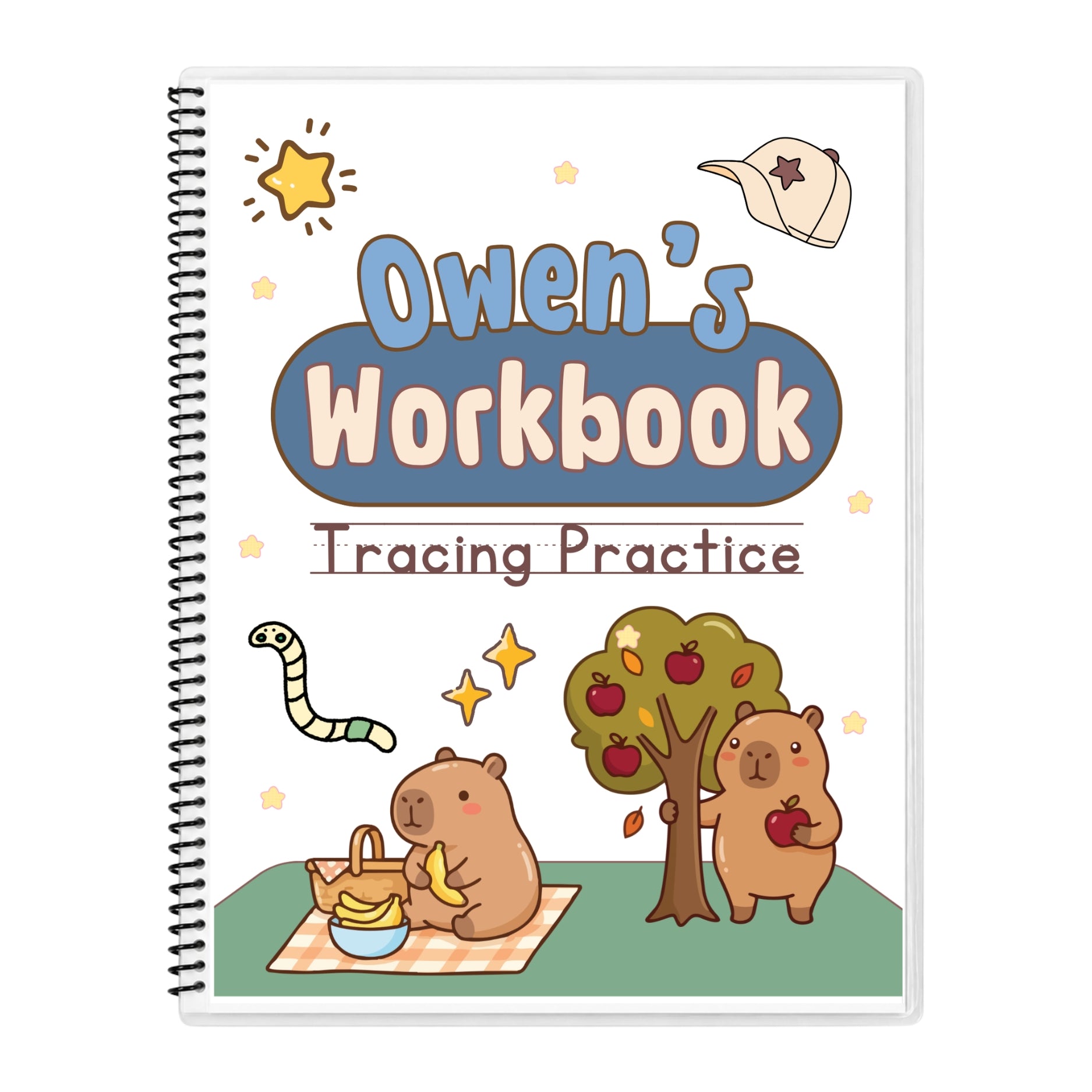 Personalized Cute Comprehensive Tracing Workbook