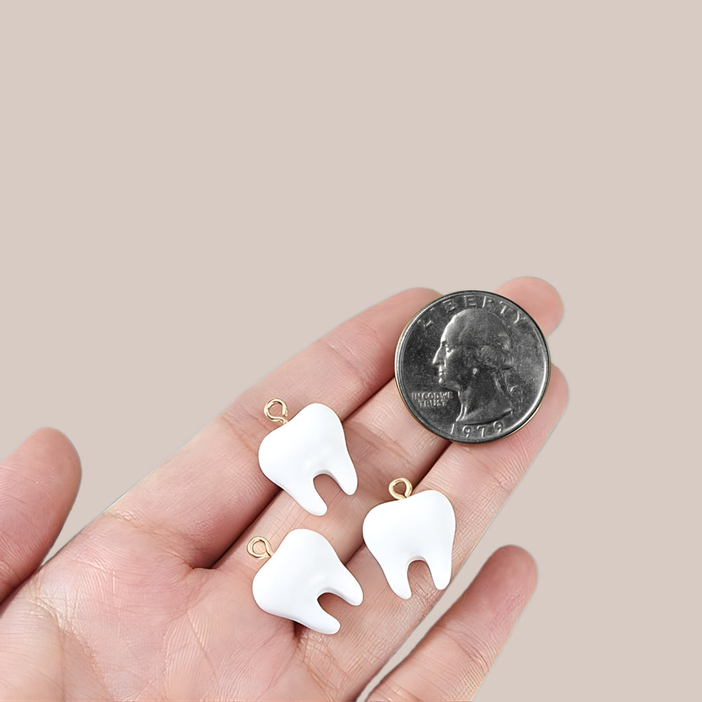Personalized Tooth Charm Pendant Keychain