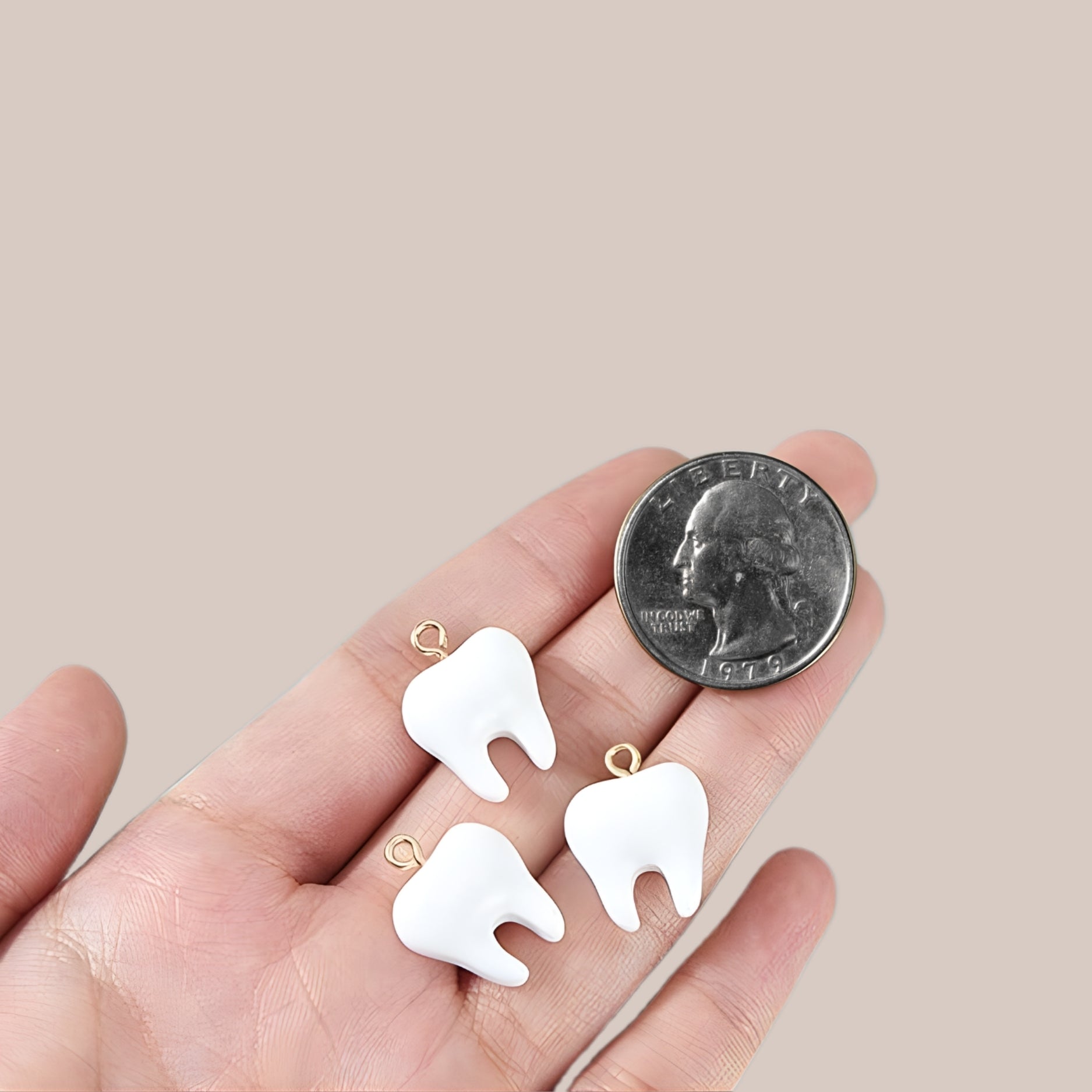 Personalized Tooth Charm Pendant Keychain