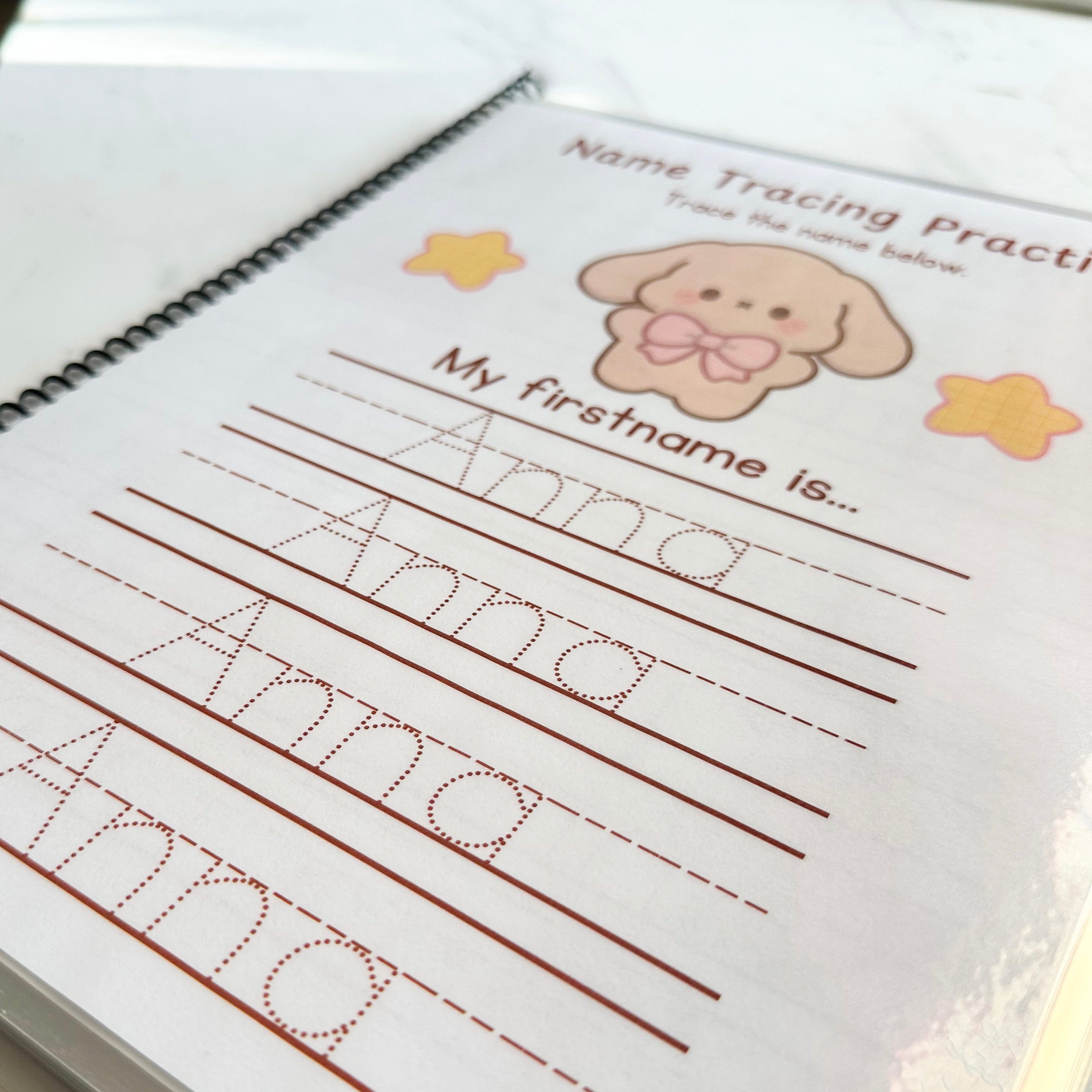 Personalized Cute Comprehensive Tracing Workbook