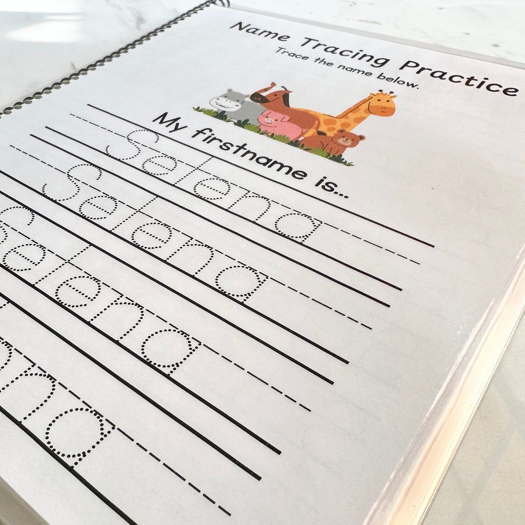 Custom Animal Alphabet Tracing Workbook